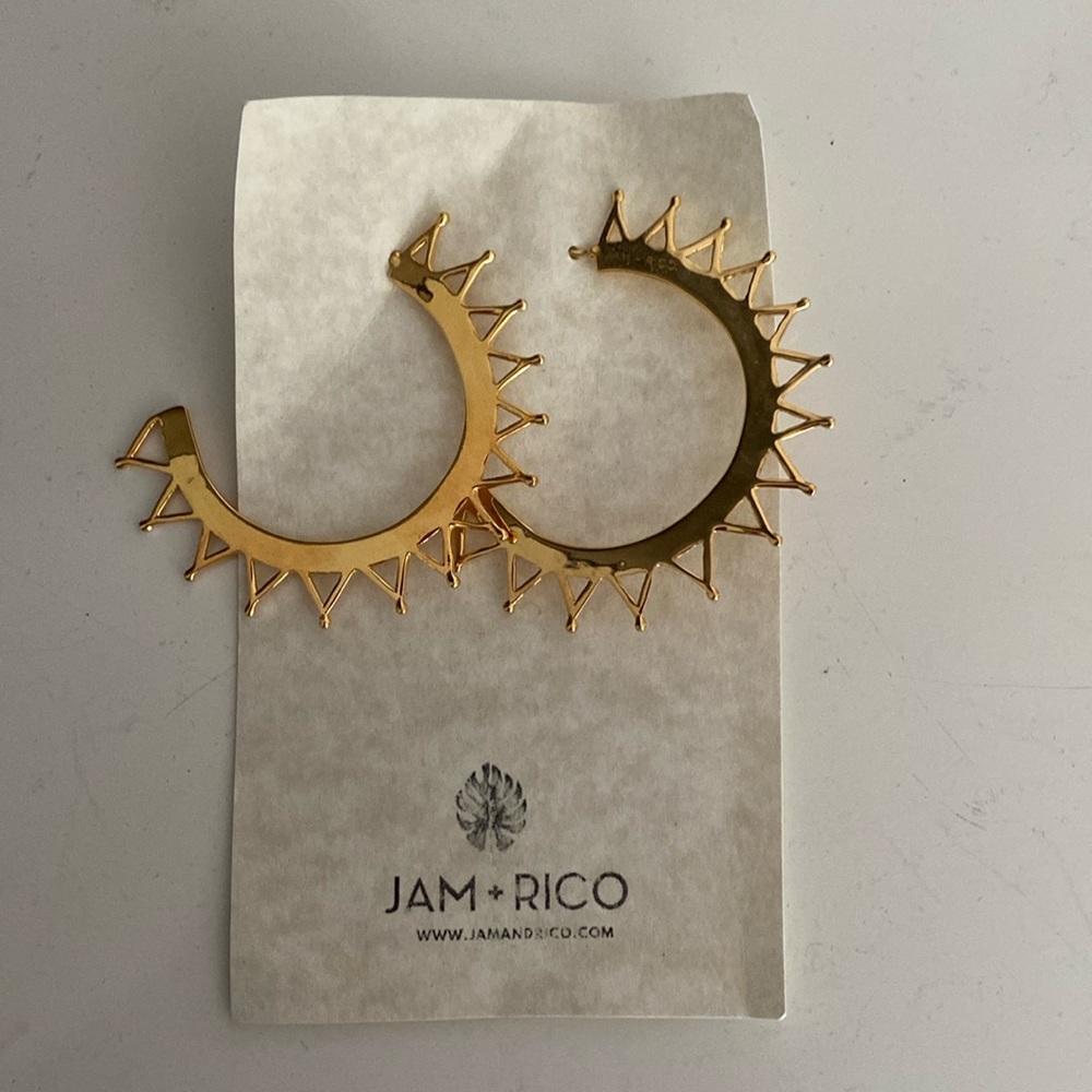 Gold hoop earrings - Jam & Rico